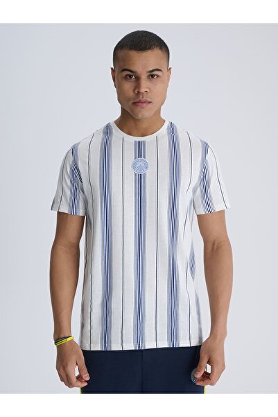 Fenerbahçe ERKEK TRIBUN LACİVERT ÇİZGİLİ TSHIRT