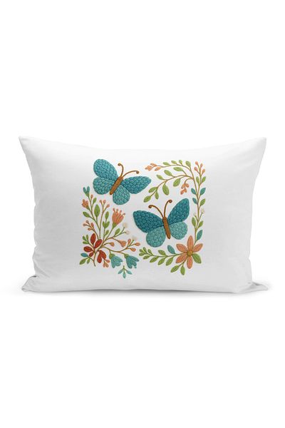 Bertille Home Husă de pernă imprimată digitală pe două părți (aspect de model de broderie Punch/Punch)