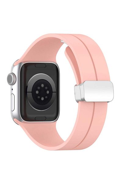 SKYDDAR INNOVATION Silicone Strap for Apple Watch 1/2/3/4/5/6/7/8/9/SE/SE 2 (38/40/41mm), W011 - Pink