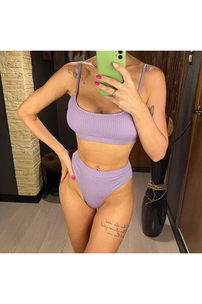 FITINT Women's Swimwear Padded Two-Piece Yellow - FITINT 275