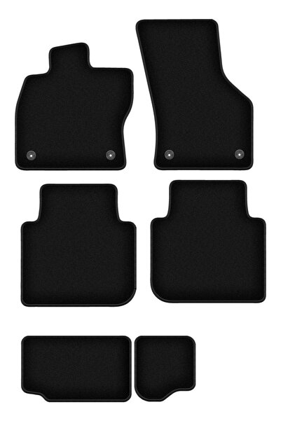 shumee Covorașe BASIC negre din velur pentru: Seat Tarraco 7 locuri (2018-)