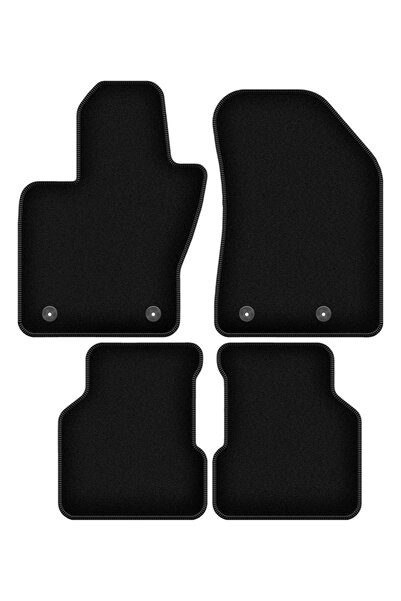 shumee Covorașe BASIC negre din velur pentru: Jeep Compass II MP SUV (2017-)