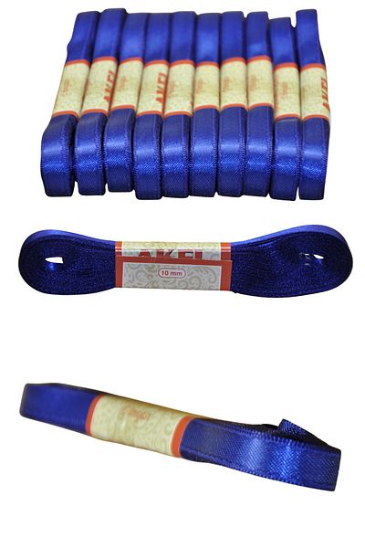Larenya Κορδέλα πλάτους 1 cm |   10 μέτρα |   Μπλε Navy Κατάλληλο για Χειροτεχνία, Στολισμό, Χόμπι και Συσκευασία