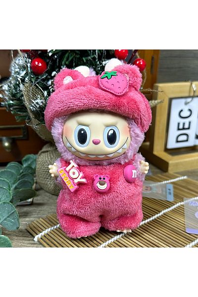 Miniso No Doll 01 For 17cm Labubu Dolls Accessories DIY Doll Clothes Heartbeat Long Eared Furry Rabbit Cost