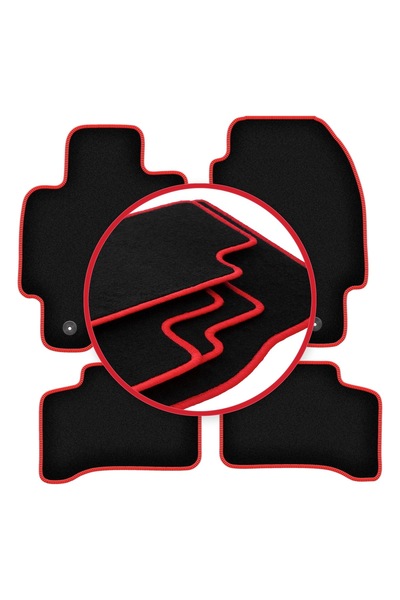 shumee Covorașe auto CARLUX-RED pentru: Jaguar X-Type break, break, sedan (2001-2009)