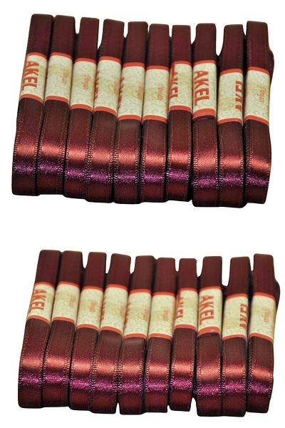 Larenya 1 cm Wide Ribbon |   10 Meters |   Burgundy Suitable for Handicraft, Ornament, Hobby and Packaging