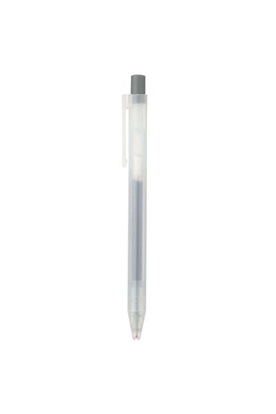 Muji Gel Ink Knock Type Ballpoint Pen, 0.5 mm, Grey