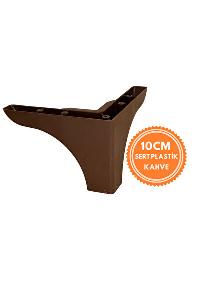 TEKSAN Mimoza 10Cm Düz Mobilya Kanepe Koltuk Ayağı, Sert Plastik