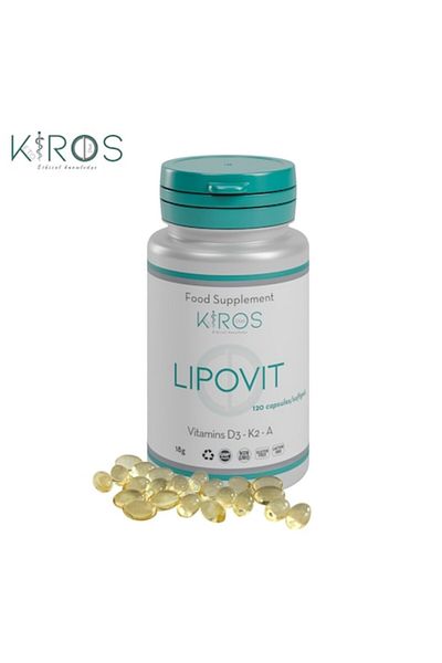Kiros Diet Lipovit, Supliment Premium Cu Vitamine D3, K2 Și A, 120 Capsule Moi