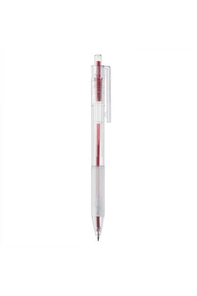 Muji Polycarbonate Ball Point Pen, 0.7 mm, Red