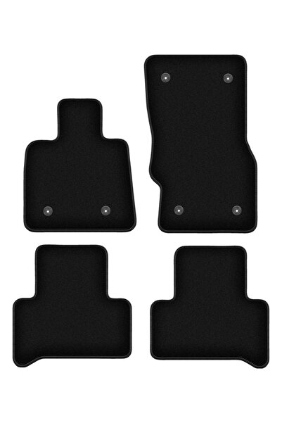 shumee Covorașe BASIC din velur negru pentru: Alfa Romeo Stelvio Q4 (4WD) 4x4 SUV (2017-)