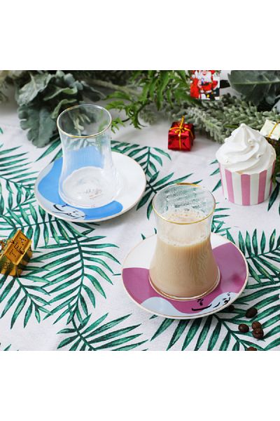 Bien Servi 4-Piece Cup and Saucer Set