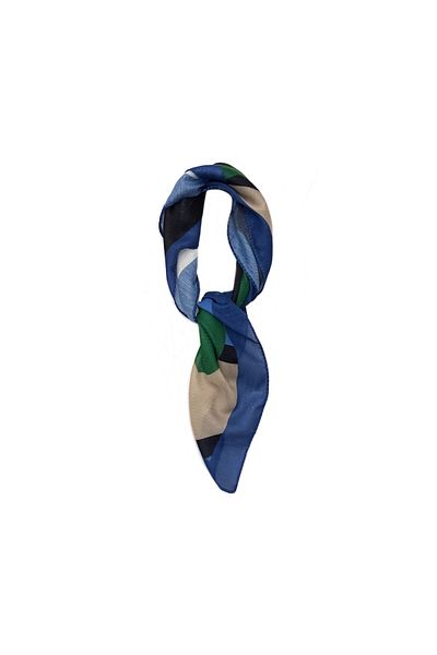 nazipek Geometric Patterned Cotton Bandana Scarf