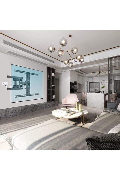 Generic ETHU Full Motion TV Wall Mount Bracket for 40-80 Inch TV, Swivel & Tilt, up to 99 lbs, VESA 600x400m