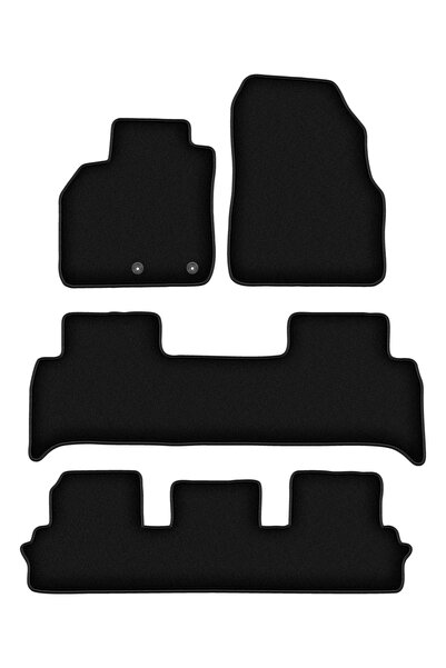 shumee Covorașe BASIC negre din velur pentru: Renault Grand Scenic III 7 locu...