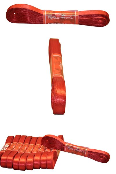 Larenya 1 cm Wide Ribbon |   10 Meters |   Red Suitable for Handicraft, Ornament, Hobby and Packaging