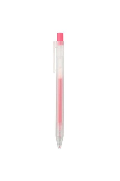 Muji Gel Ink Knock Type Ballpoint Pen, 0.5 mm, Pink