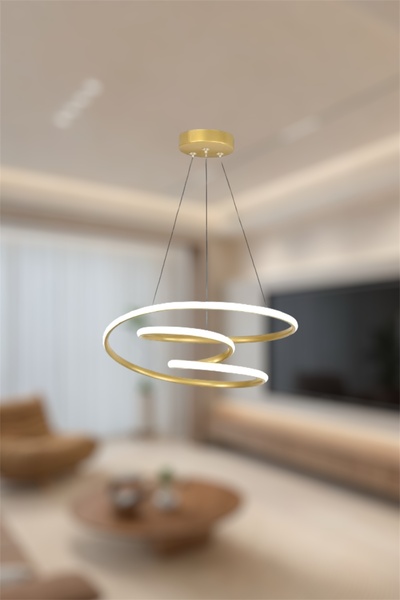 EYSHOP Modern Eskitme Space Model Tek Renk (sarı) Led Avize