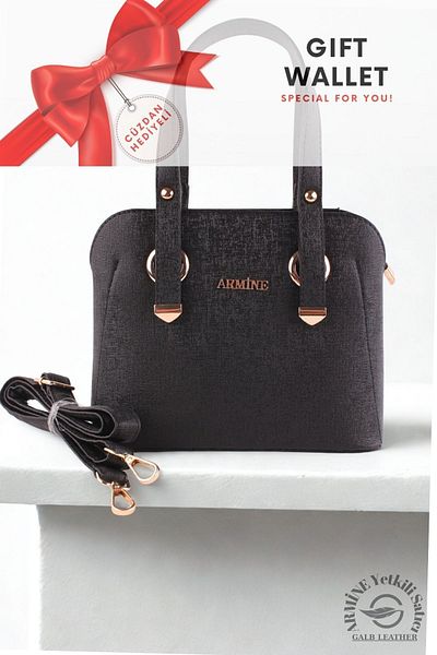 Armine Original Armine Premium Quality Women's Shoulder and Hand Bag Suitable for Daily Use 364 Black +1