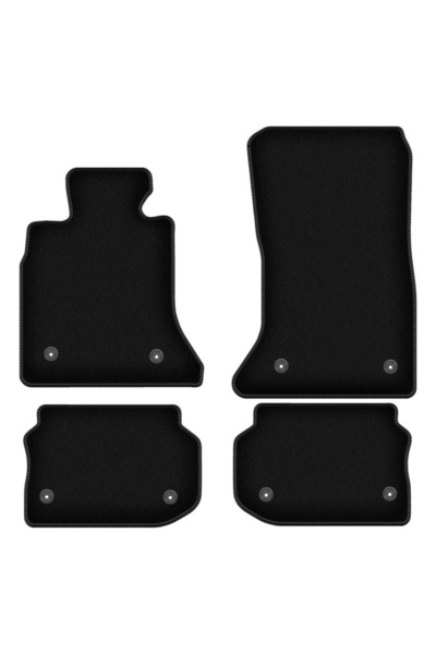 shumee Covorașe BASIC negre din velur pentru: BMW 5 F10 sedan (VELCRO) (2010-...