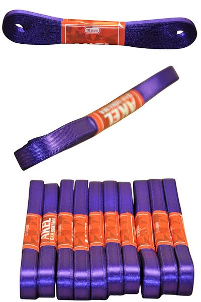 Larenya 1 cm Wide Ribbon |   10 Meters |   Purple Suitable for Handicraft, Ornament, Hobby and Packaging