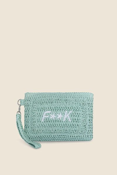 F**K OFFICIAL BEACH BAG FA25-A059AQ - F**K - ONE SIZE, TURQUOISE
