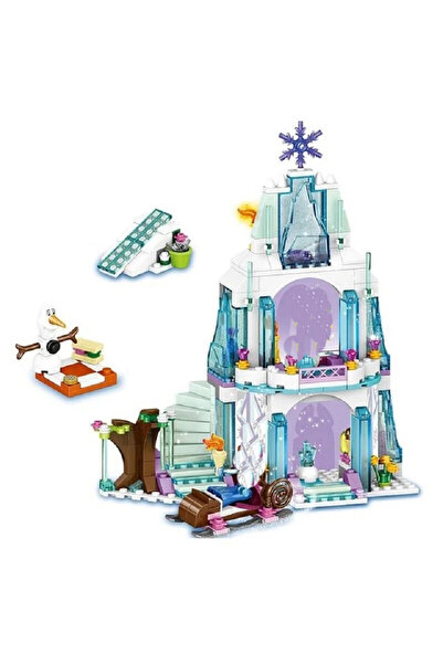 BANDAI لا يوجد صندوق ديزني فروزن دريم برينسيس إلسا قلعة الجليد الأميرة آنا مجموعة بناء نماذج مكعبات هدايا