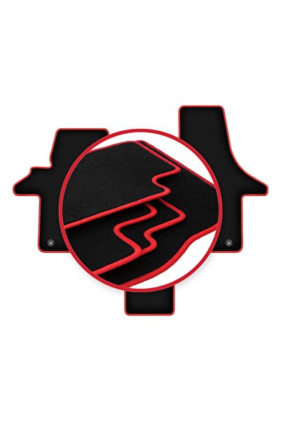 shumee Covorașe auto CARLUX-RED pentru: VW Transporter T5 Caravelle 2 locuri ...