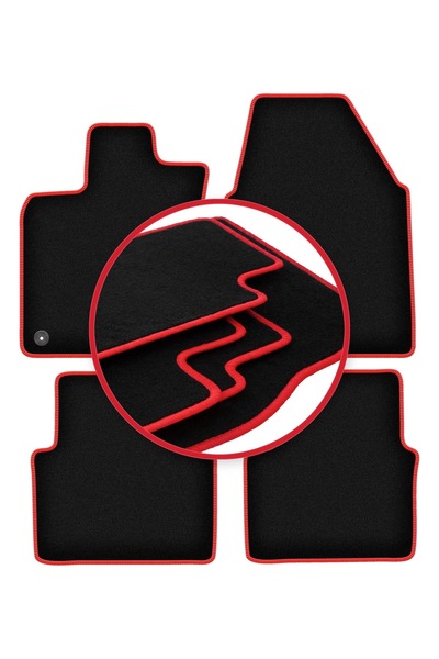 shumee Covorașe auto CARLUX-RED pentru: Nissan Qashqai I J10 (lat) crossover ...