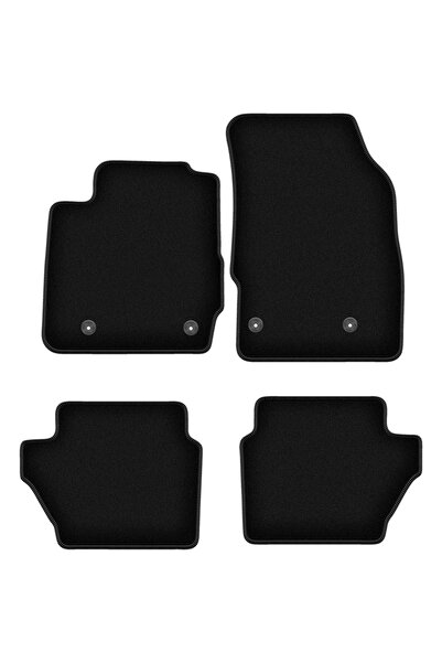 shumee Covorașe BASIC negre din velur pentru: Mazda 2 II hatchback (2007-2015)