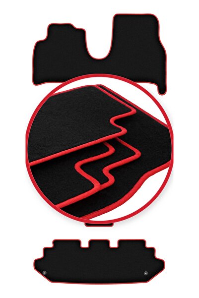 shumee Covorașe auto CARLUX-RED pentru: Fiat Ulysse II 7 locuri (2002-2010)