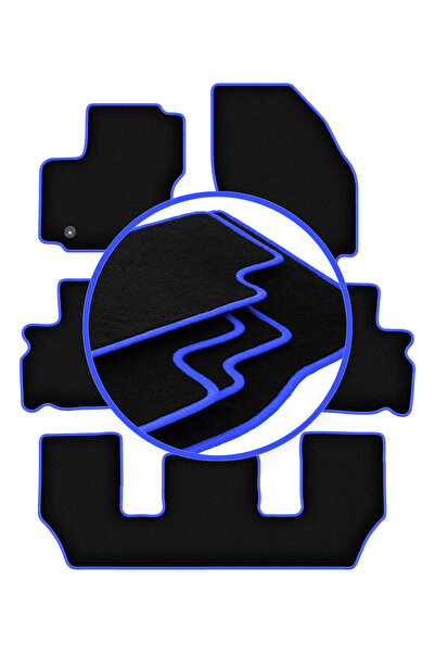 shumee Covorașe auto CARLUX-BLUE pentru: Ford Galaxy MK2 7 locuri (2006-2011)