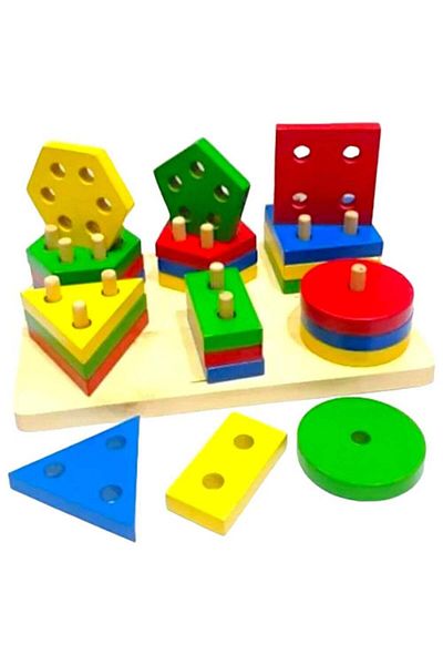 Toybox Shape Sorter Wooden Stacking Toys For Toddlers