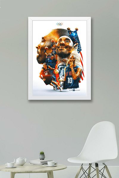 Saturn Pictură înrămate Kobe Bryant - Pictură poster NBA de baschet