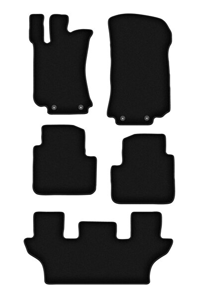shumee Covorașe BASIC negre din velur pentru: Mercedes R251 / V251 7 locuri (...