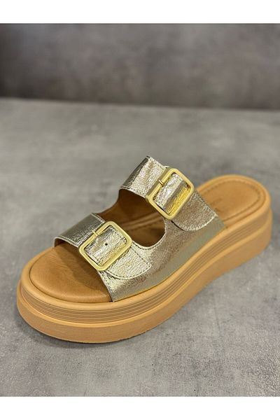 Moda Arena Fashionable Handmade Genuine Leather Slippers