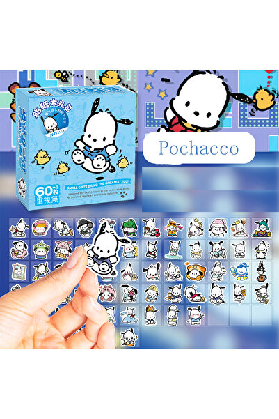 Choice1 ملصقات ستايل 1 من سانريو، 60 قطعة، فتيات كاواي، هالو كيتي، كورومي، بو...