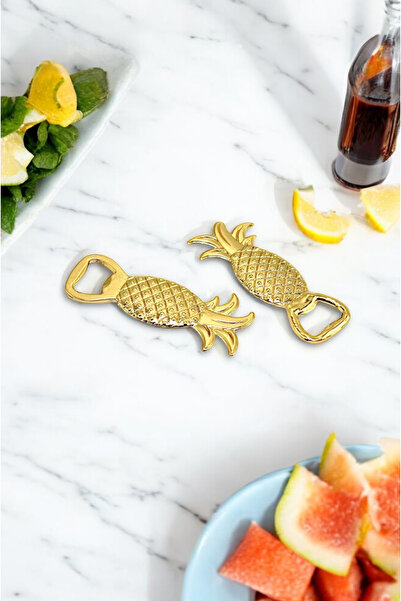 iQey Home Ananas Magnetic Bottle Opener Gold