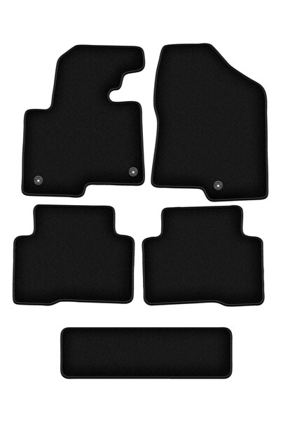 shumee Covorașe BASIC negre din velur pentru: Hyundai SantaFe III 7 persoane ...