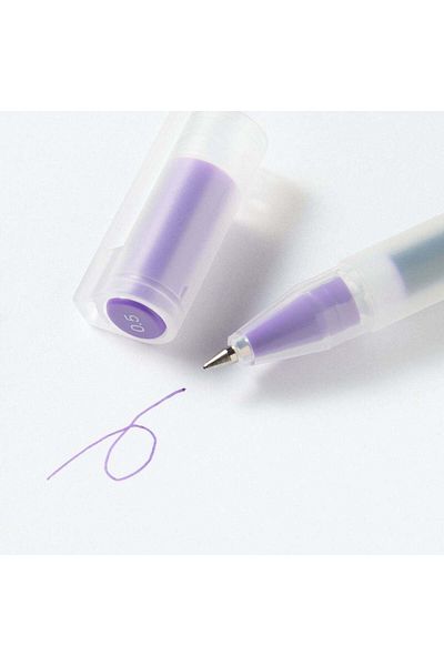 Muji Gel Ink Ballpoint Pen Cap Type 0.5 Purple