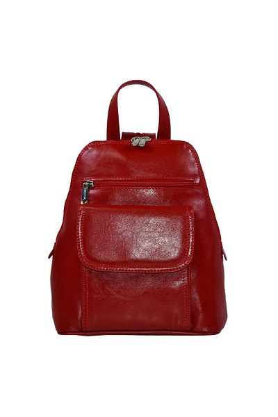 Magazinul de genti Women's backpack made of genuine leather, model 119, White