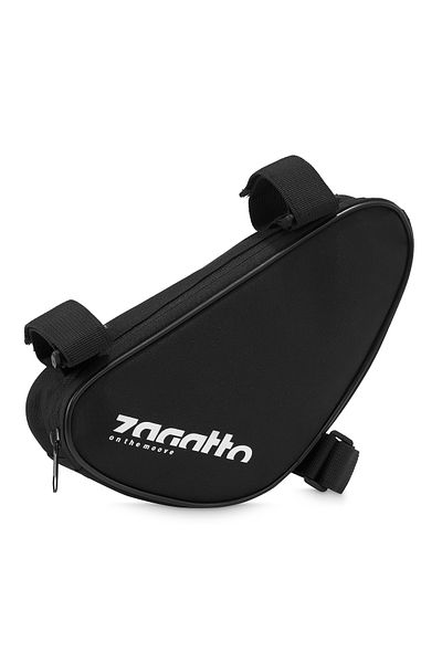 zagatto Bicycle triangle frame bag, black, 2L, waterproof, universal fit, 3 fasteners, ZG785