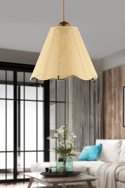 NisaLuce Nisa Luce Zeno Tekli Hasır Sarkıt-Krem