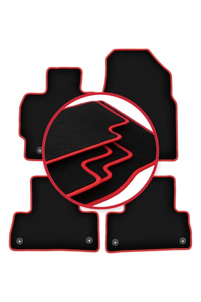 shumee Covorașe auto CARLUX-RED pentru: Mazda CX-7 SUV (2009-2012)