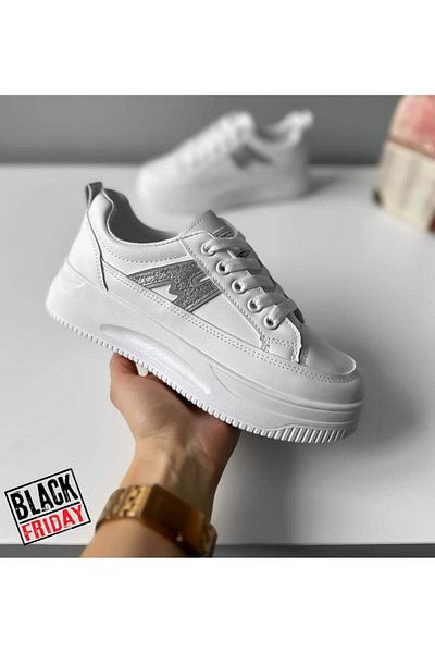 dehaine Women's sneakers, casual, made of eco-leather, fashion, CL2402, white