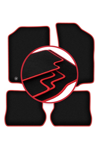 shumee Covorașe auto CARLUX-RED pentru: Volkswagen Scirocco II coupe (1981-1992)