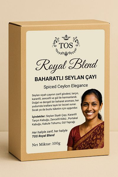 TOS Royal Blend Spicy Ceylon Tea - 100 g |   Spiced Ceylon Elegance