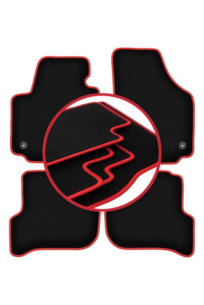 shumee Covorașe auto CARLUX-RED pentru: Seat Altea XL monovolum (08.2008-2015)