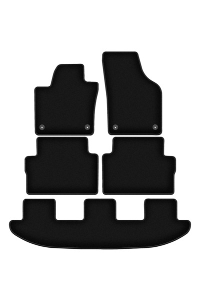 shumee Covorașe BASIC negre din velur pentru: Volkswagen Sharan II monovolum ...