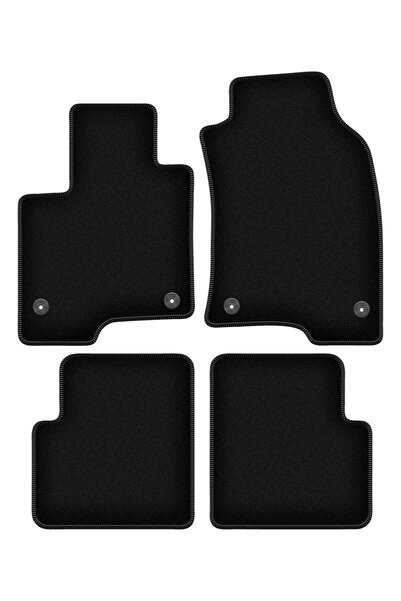 shumee Covorașe BASIC negre din velur pentru: Fiat Panda III hatchback (2012-)